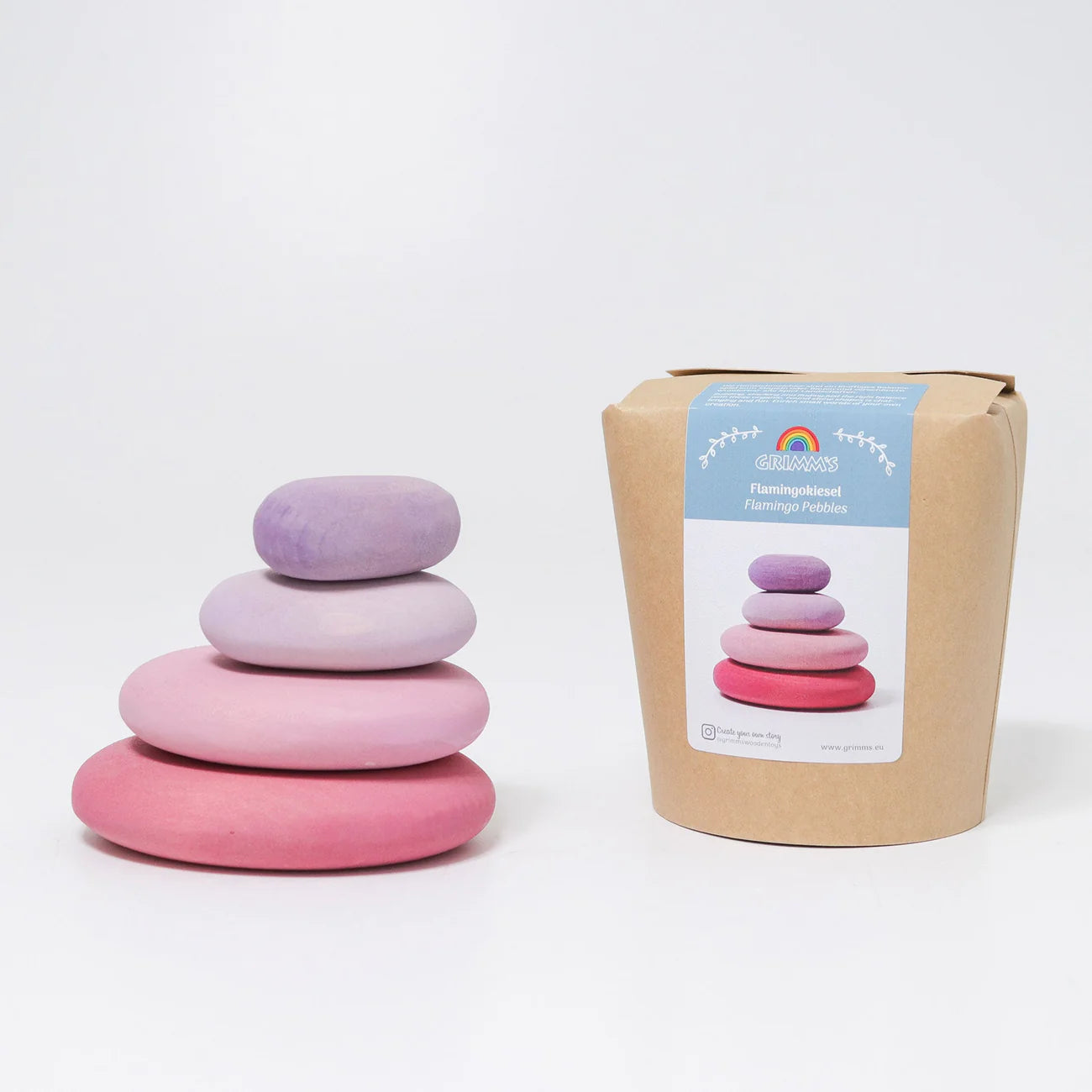 Grimm's - Houten stenen - Flamingo
