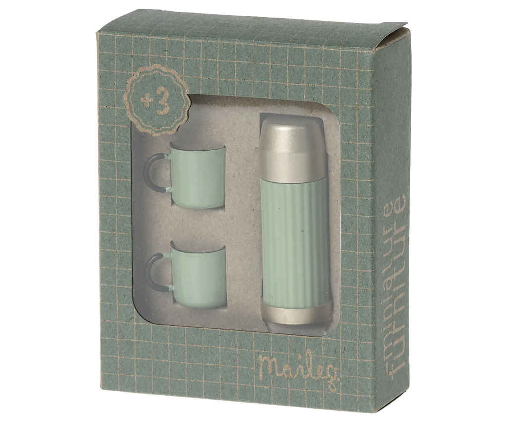 Maileg - Thermoskan met kopjes - Mint