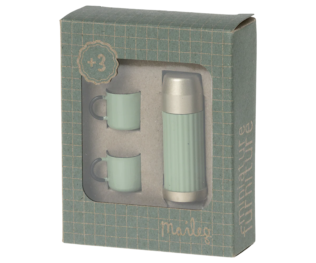 Maileg - Thermoskan met kopjes - Mint