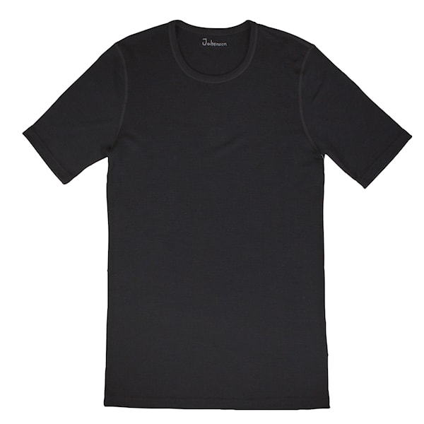 Joha - Herenshirt - Korte mouw - 100% Merinowol - Zwart