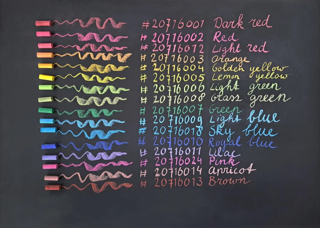 Mercurius - Pastelbordkrijtjes - 16 kleuren