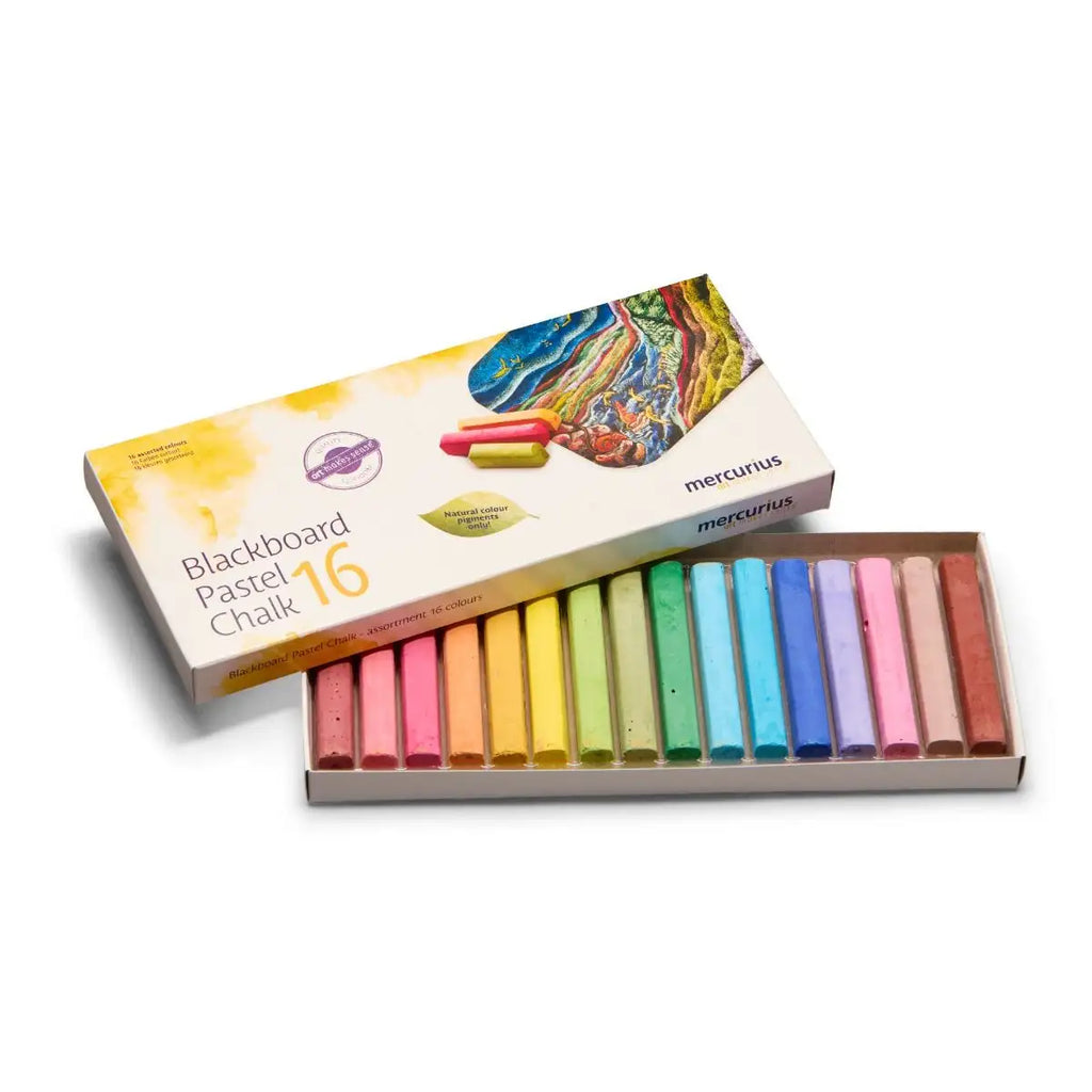 Mercurius - Pastelbordkrijtjes - 16 kleuren