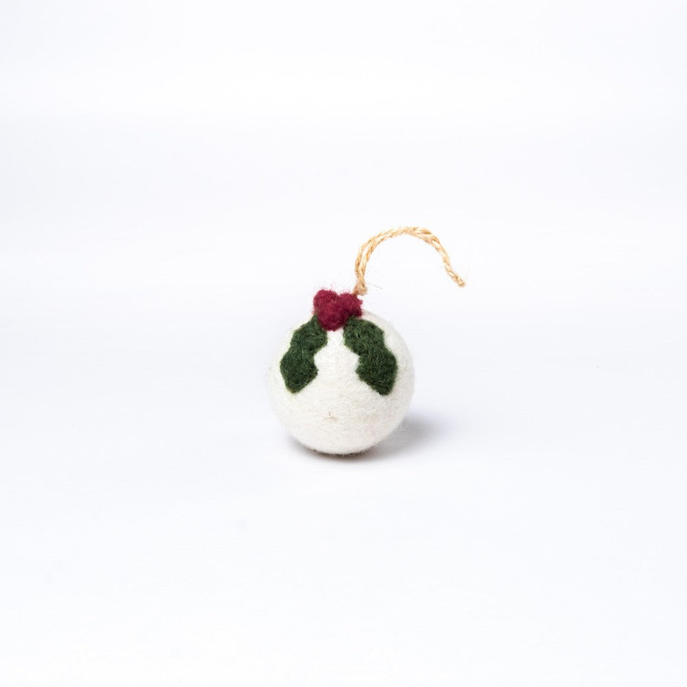 Sjaal met verhaal - Kerstbal - Vilt - Holly Berry