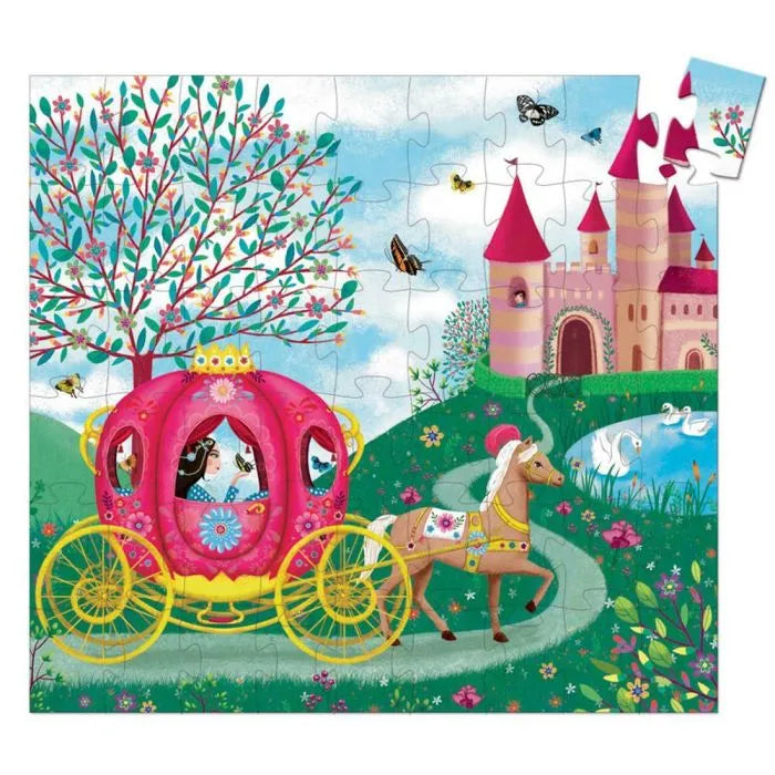 Djeco - Silhouette puzzel - Prinses elise haar koets