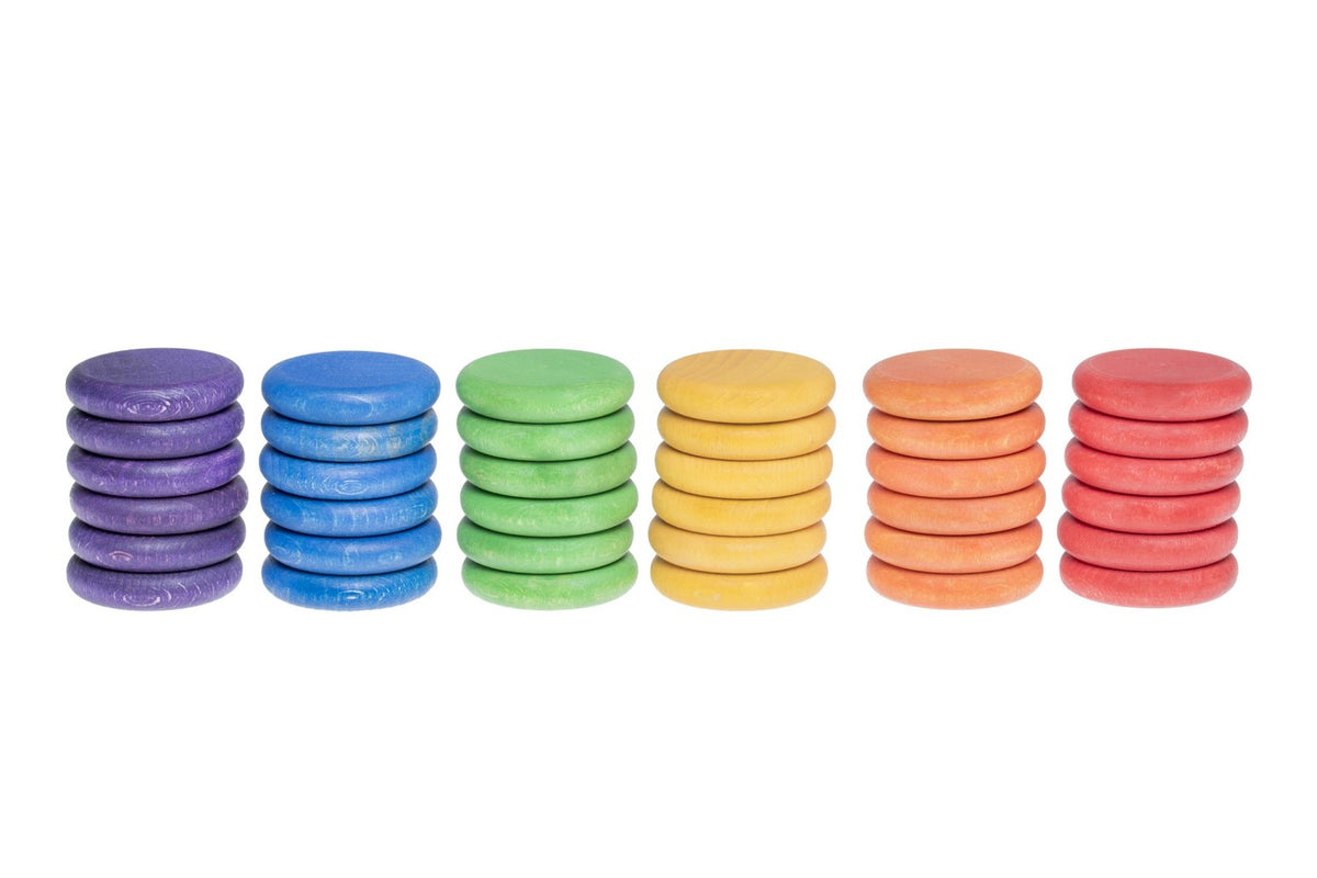 Grapat - Regenboog munten - 36 stuks