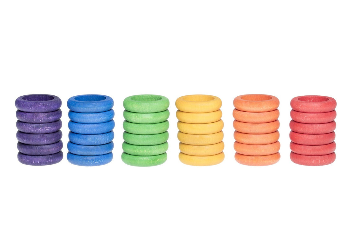 Grapat - Regenboog ringen - 36 stuks