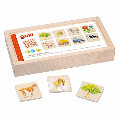 Goki - Memo spel - Boerderij - Hout