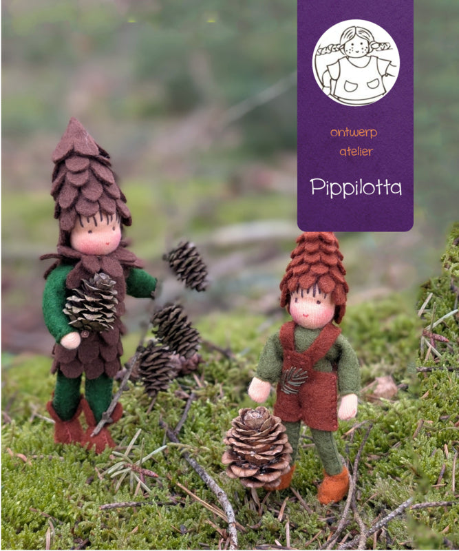 Atelier Pippilotta - Zelfmaakpakketje - Dennenappelkinderen