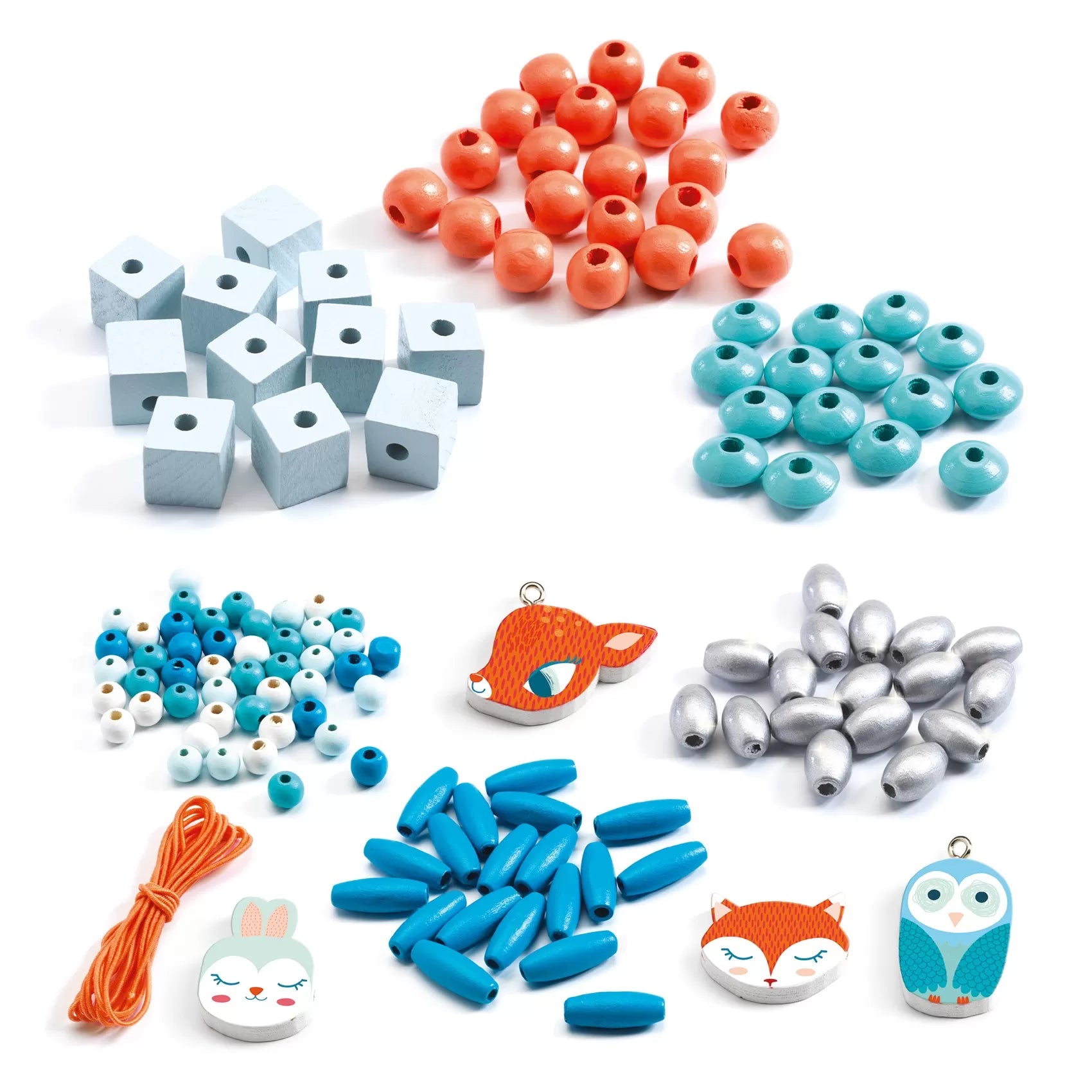 Djeco - Houten kralenset - Kleine dieren
