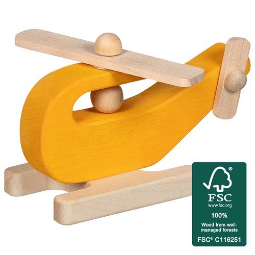 Goki - Petits Pilotes - Helikopter - Hout