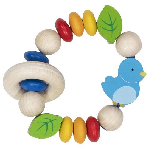 Goki - Grijpspeelgoed - Elastische vogel