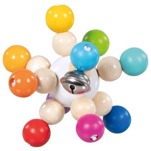 Goki - Rammelaar - Elastiek - Regenboogbal