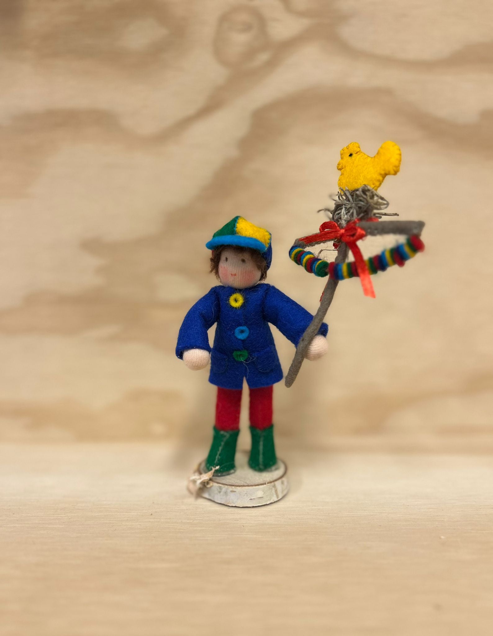 Jaartafelpopje - Handgemaakt - Palmpasen - Blauw