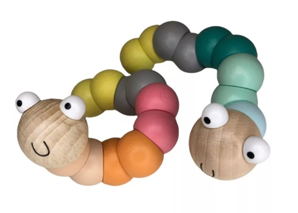 Simply for kids - Houten wiggly worm - div kleuren