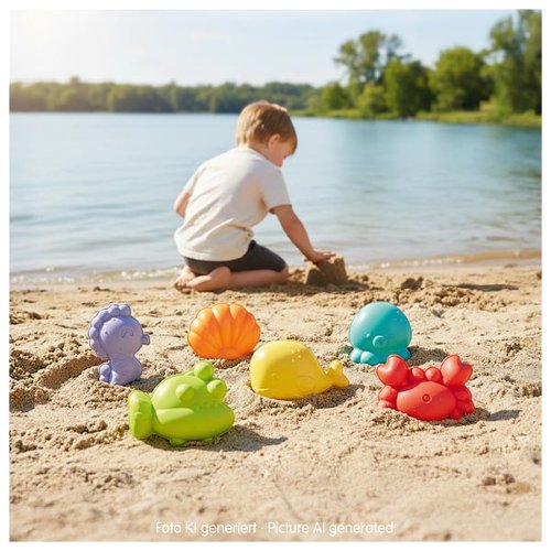 Goki - Zandvormen - 6 stuks - Bioplastic