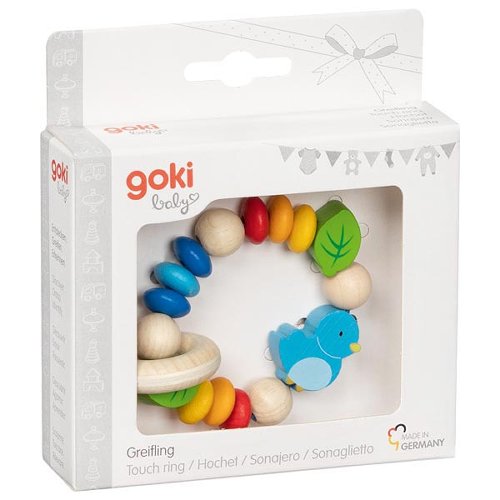 Goki - Grijpspeelgoed - Elastische vogel
