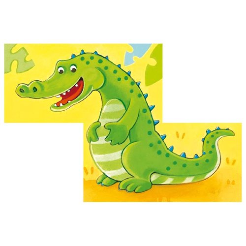 Goki - Dobbelstenen puzzel - Wilde dieren