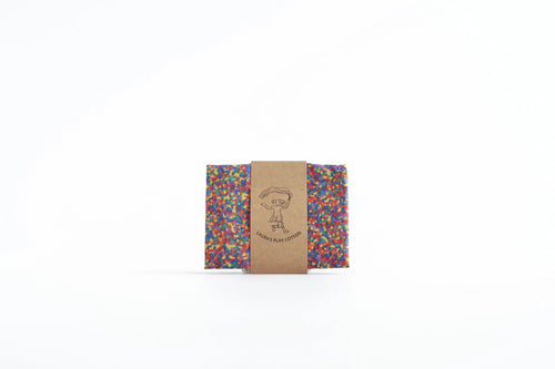 .Laura's play cotton - Speeldoek - Katoen 90 x 90 cm - Confetti regenboog