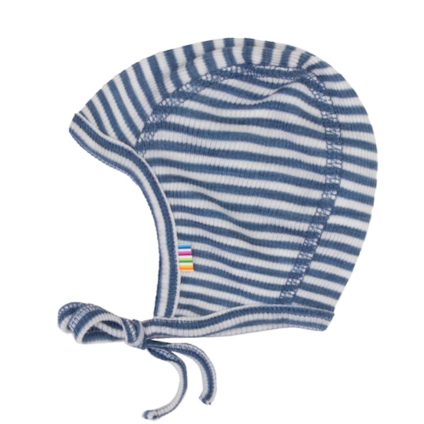 Joha - Strikmutsje - Wol/Zijde - Blauw gestreept