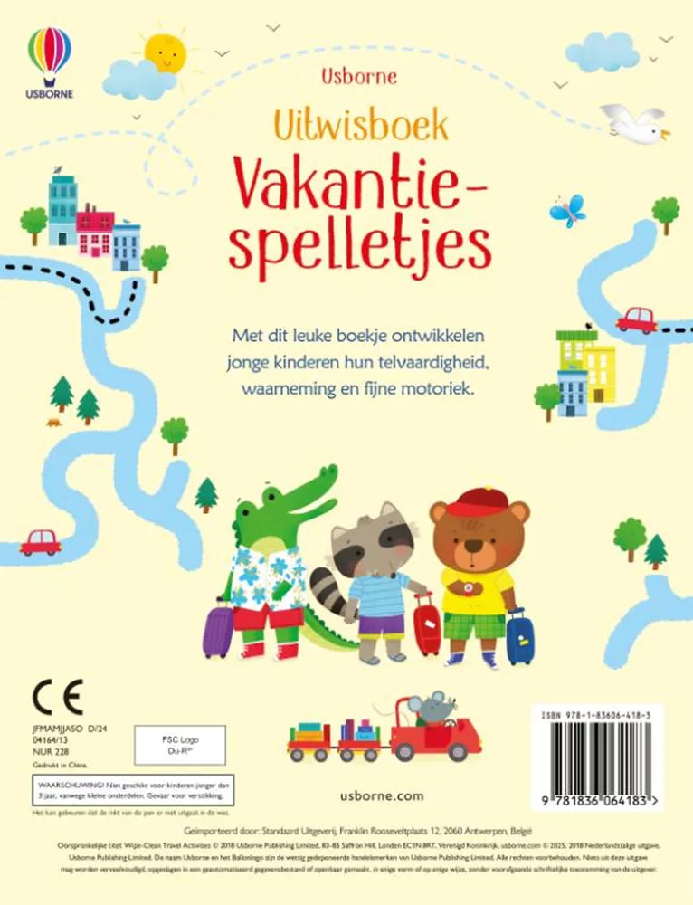 Uitwisboek - Vakantiespelletjes - 3+