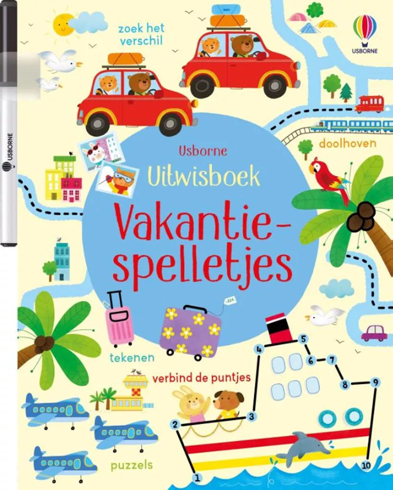Uitwisboek - Vakantiespelletjes - 3+