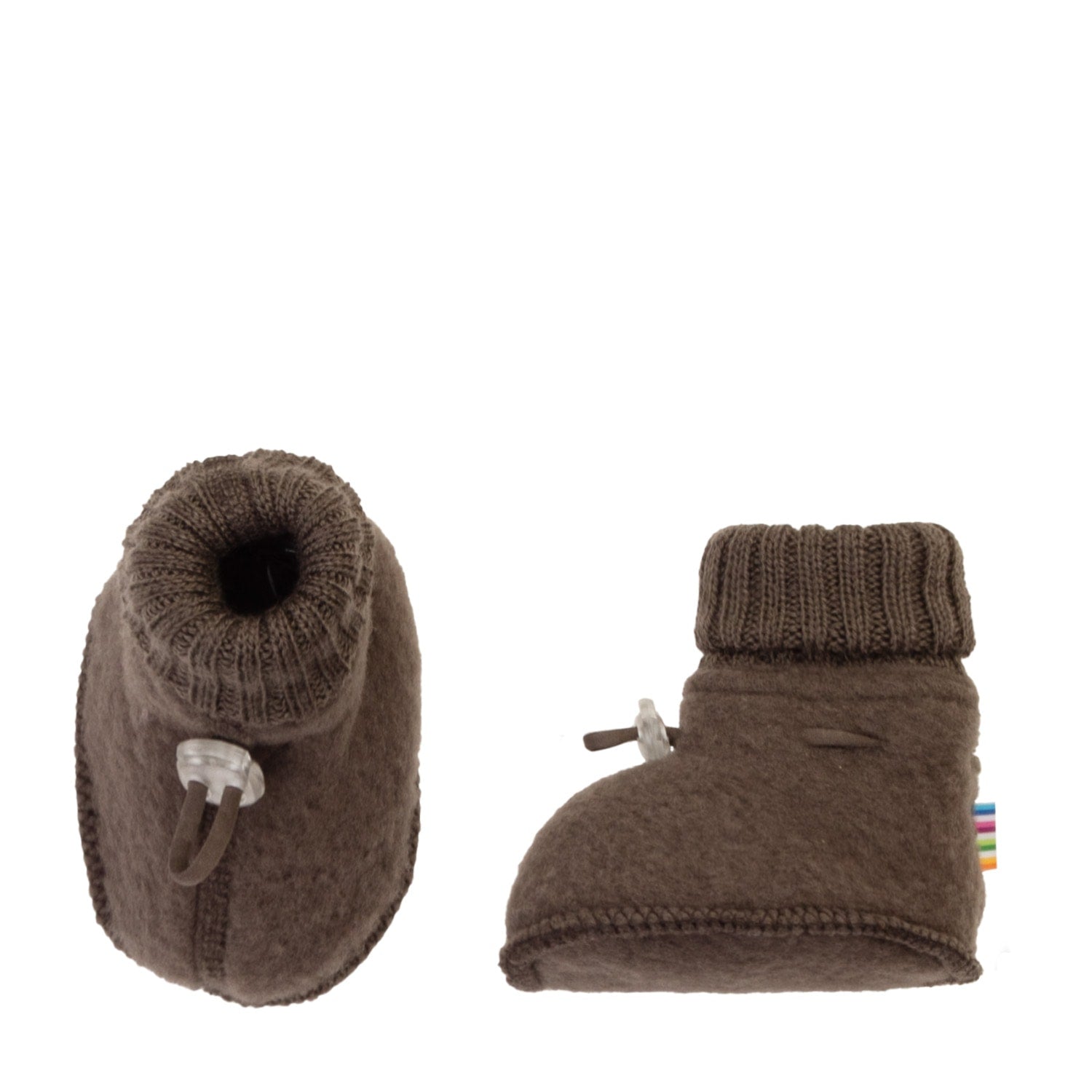 Joha - Babyslofjes - 100% Merino Fleecewol - Donkerbruin