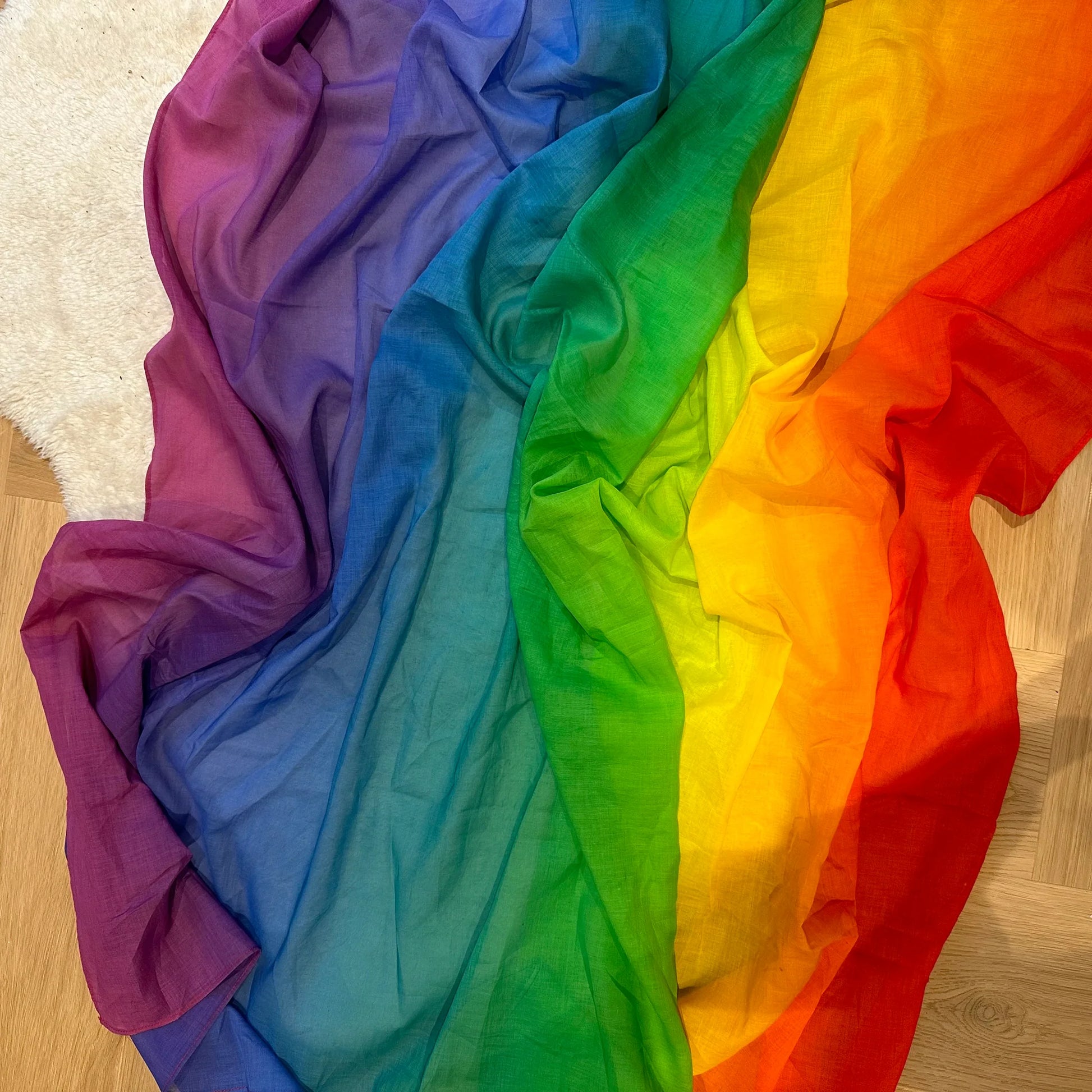 Laura's play cotton - Speeldoek - Katoen 145 x 145 cm - Regenboog