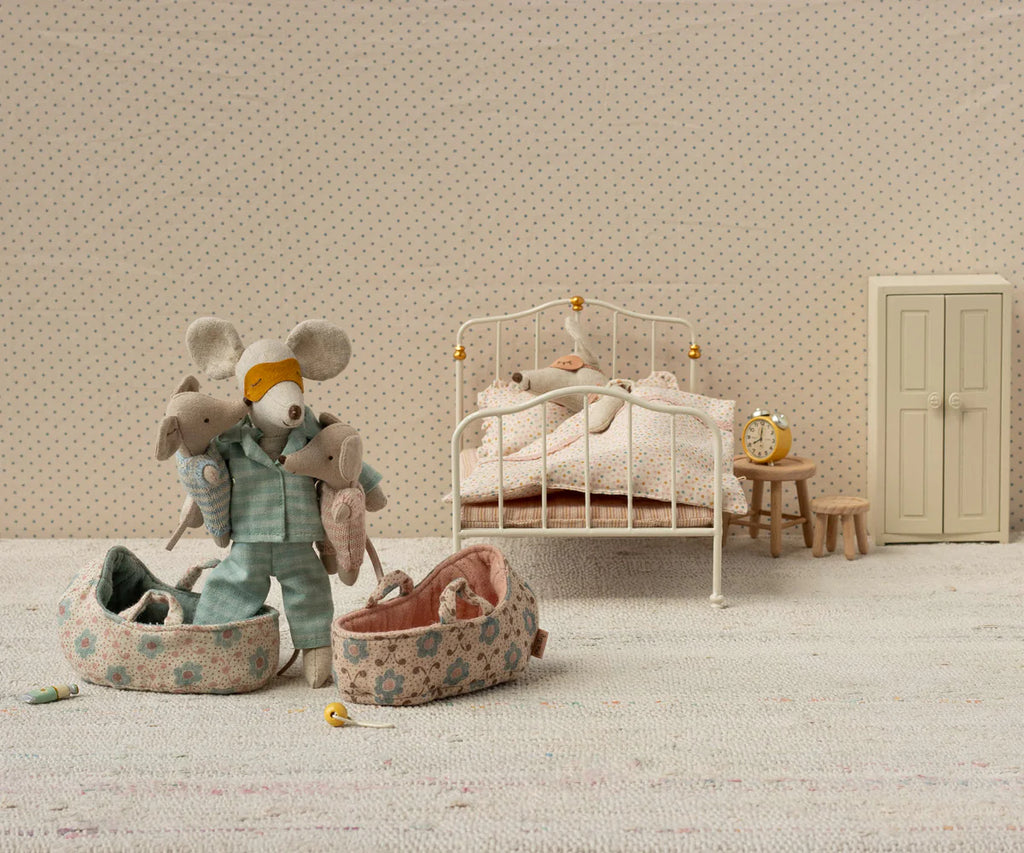 Maileg - Babymuis in draagbedje - Rose