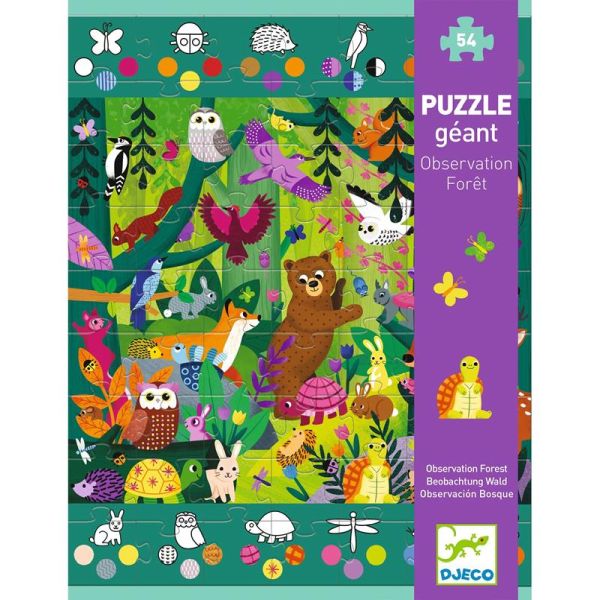 Djeco - Observatiepuzzel - GIANT - Bos - 54 stuks