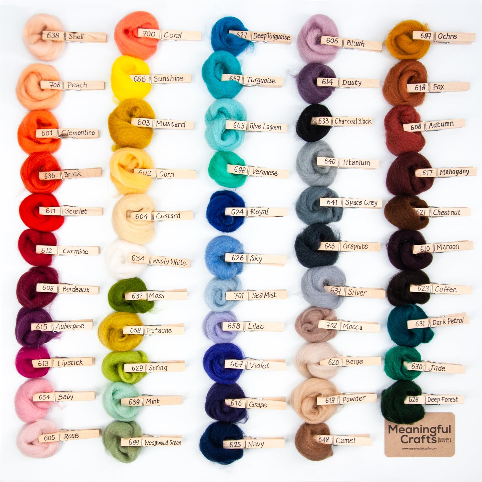 Meaningful Crafts - Europese Merino lontwol - 50 Gram - Div. Kleuren