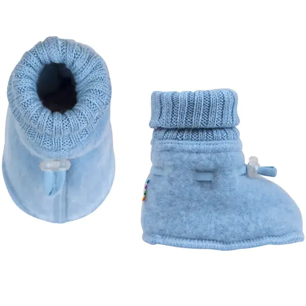 Joha - Wollen slofjes - Blauw - Maat 70