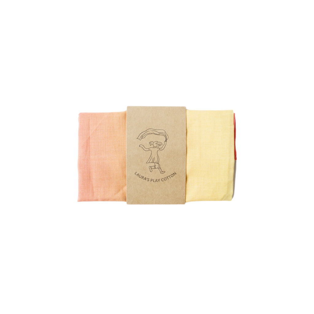 Laura's play cotton - Speeldoek - Katoen 50 x 50 cm - Pastel regenboog