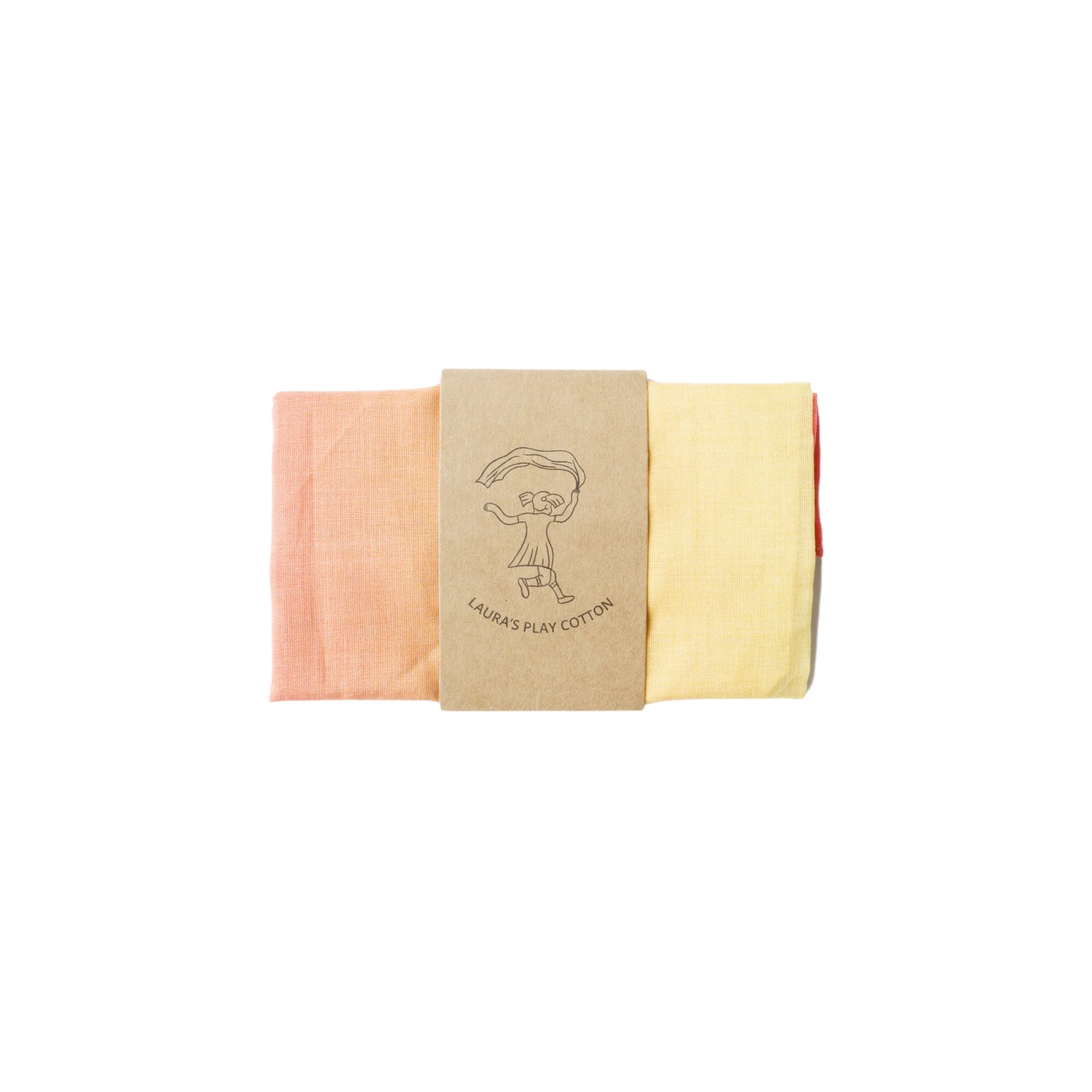 Laura's play cotton - Speeldoek - Katoen 50 x 50 cm - Pastel regenboog