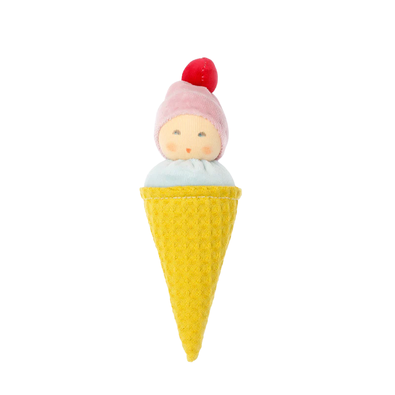 Nanchen Natur - Knuffelpopje Rammelaar - IJswafel