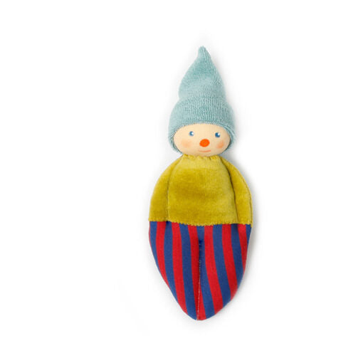 Nanchen Natur - Knuffelpopje - Clown - Met rammelaar