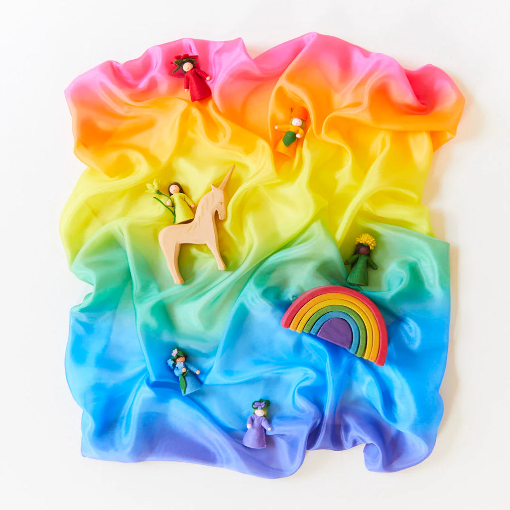 Sarah's Silks - Playsilk  - Regenboog - 35x35 cm