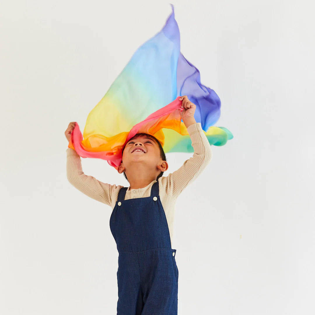 Sarah's Silks - Playsilk  - Regenboog - 35x35 cm