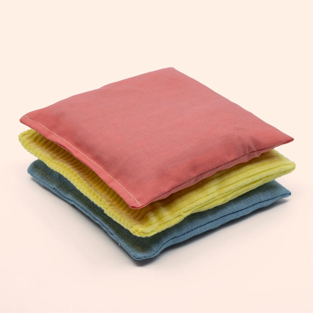 Little Botanic Label - Sensorische pittenzakjes mini - Pastel - 3 stuks