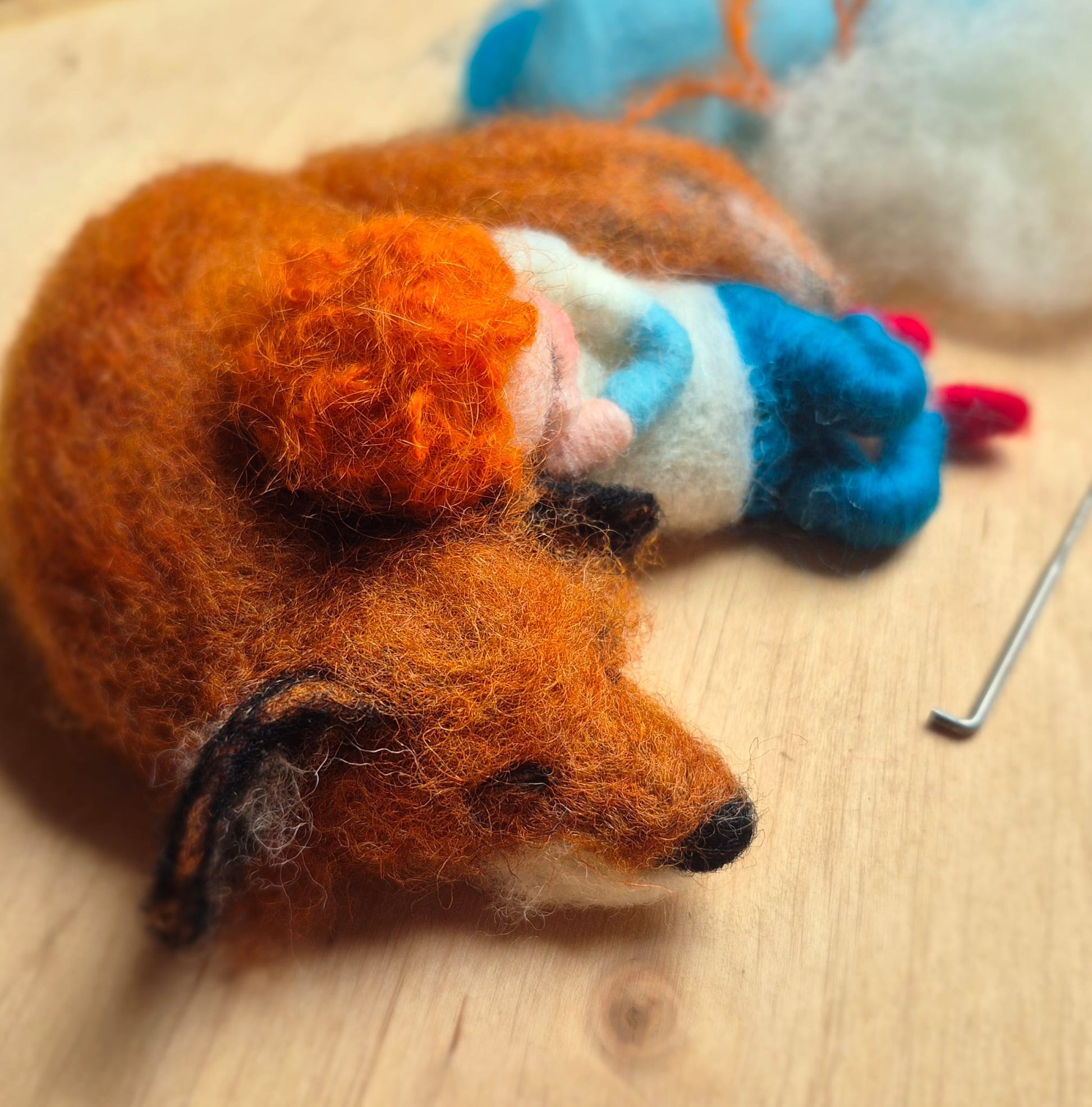 Eentje van Margo Workshop Naaldvilten - Vos en Kindje - 16 november