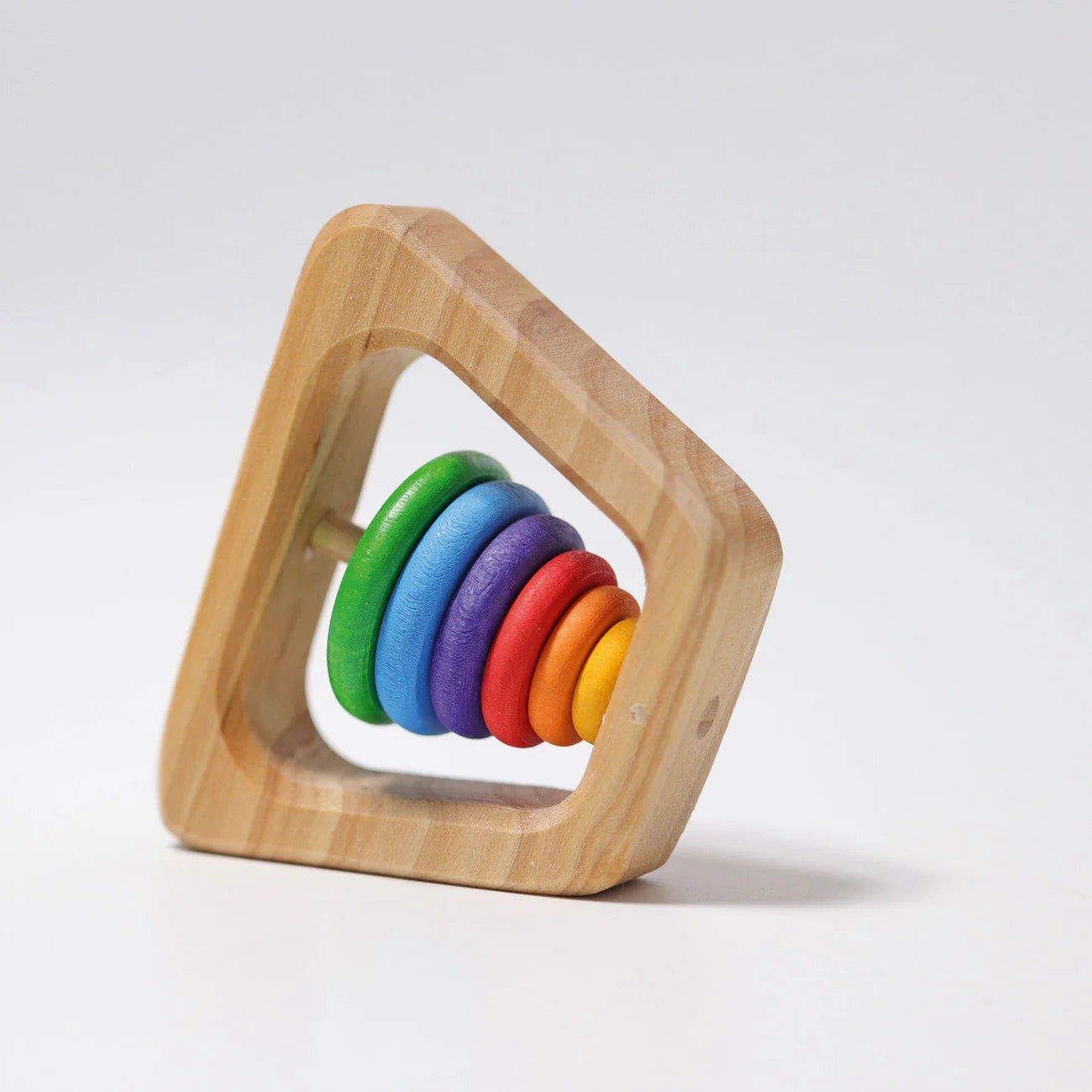Grimm's - Houten rammelaar/ bijtring - Pyramide
