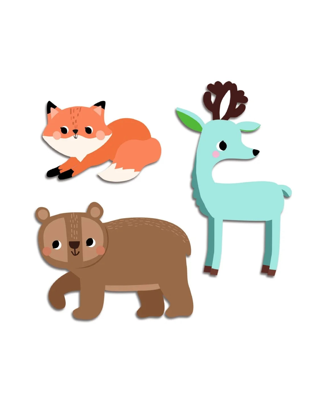 Djeco - Babystickers - Bosdieren - 62 stuks