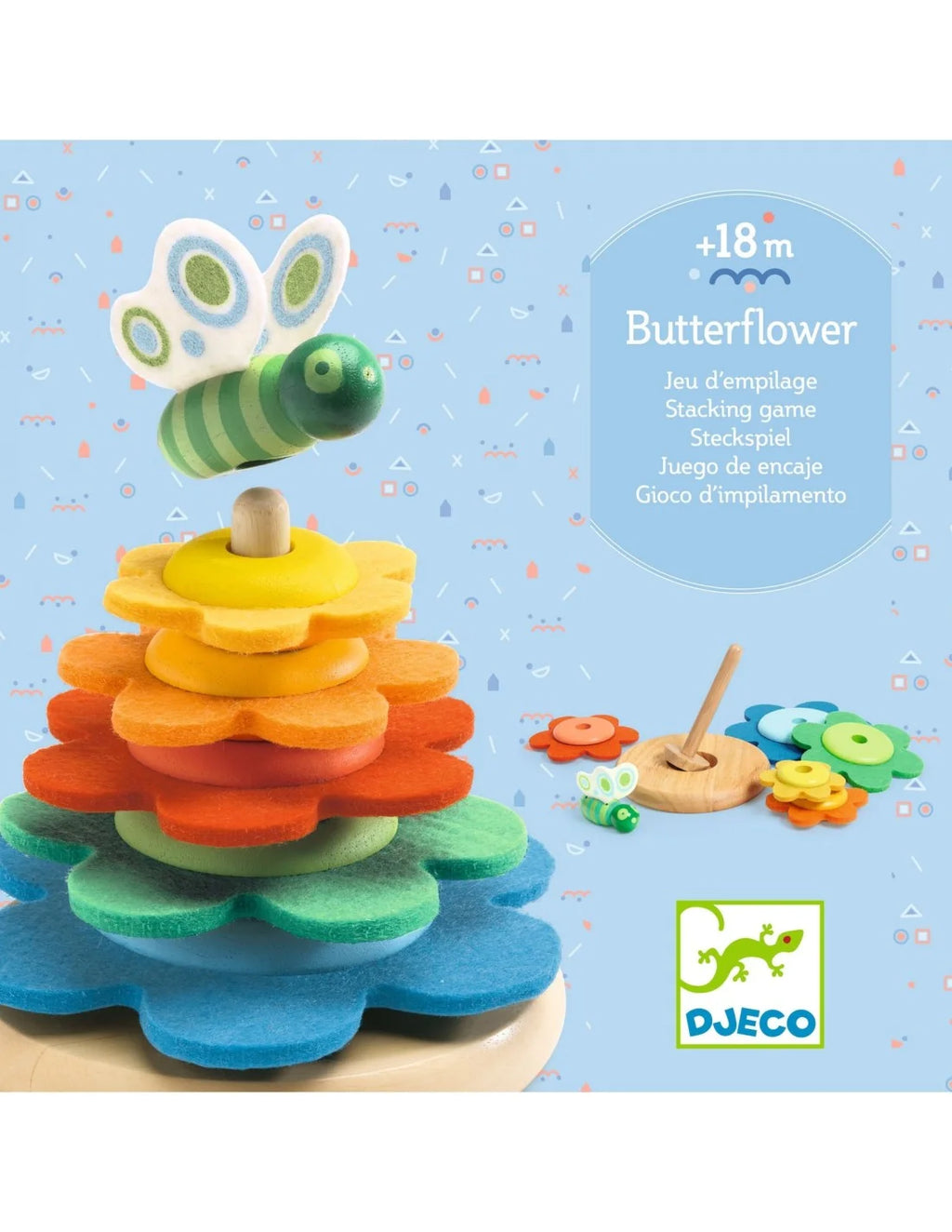 Djeco - stapeltoren - Vilt - Bijtje