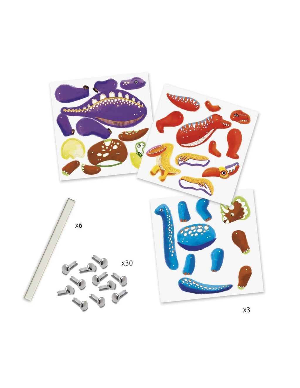 Djeco - 6 dinosauruspoppen maken