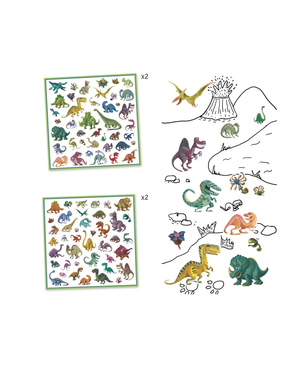 Djeco - Stickers - Dino's - 160 stuks