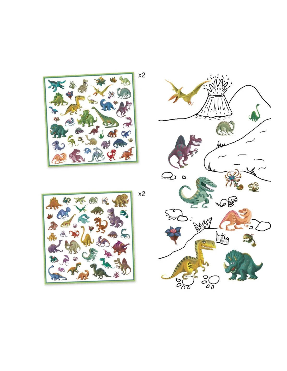 Djeco - Stickers - Dino's - 160 stuks