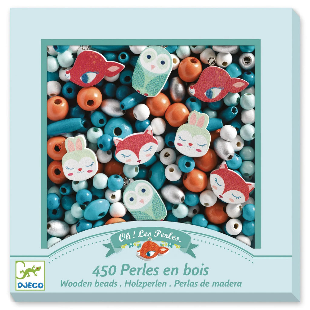 Djeco - Houten kralenset - Kleine dieren