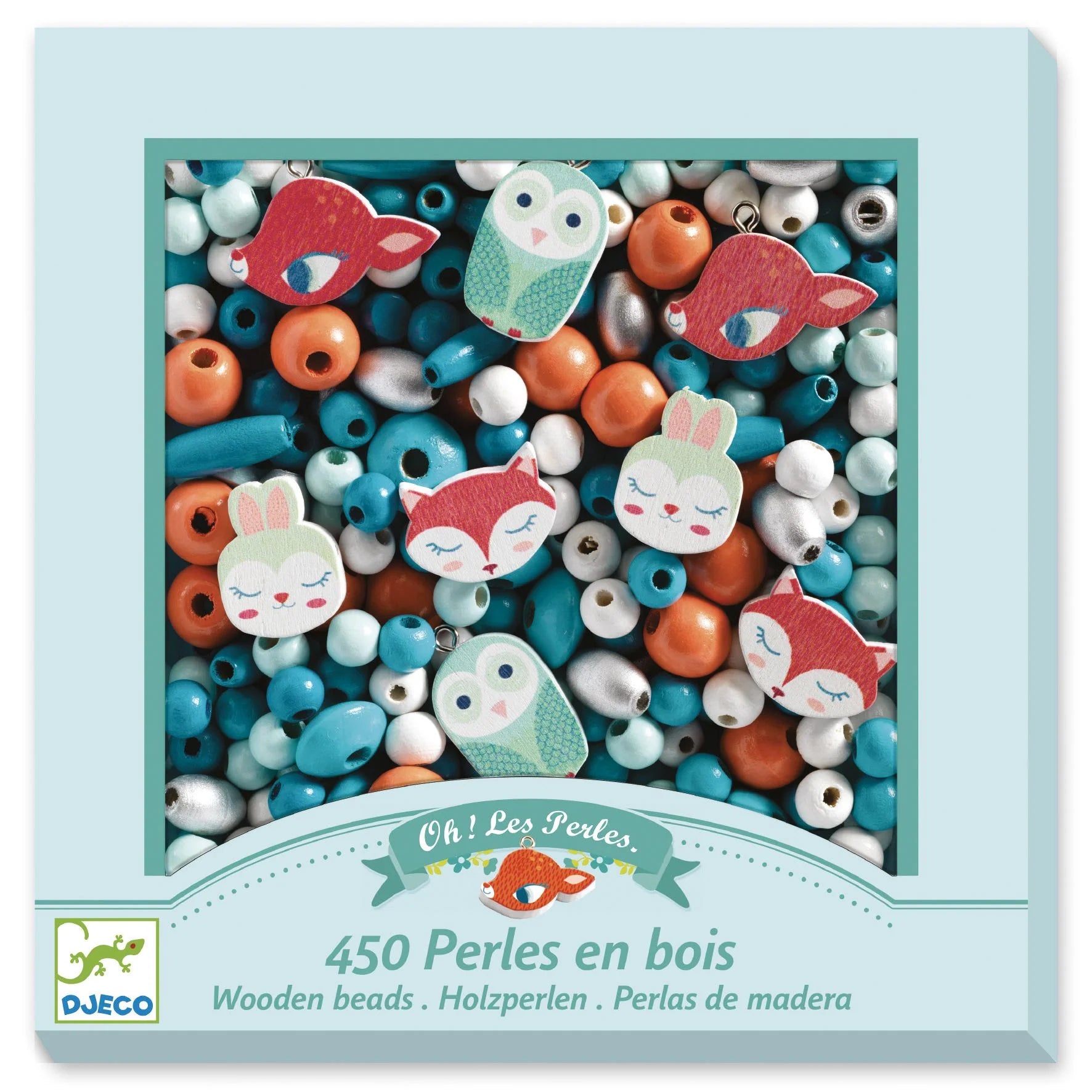 Djeco - Houten kralenset - Kleine dieren