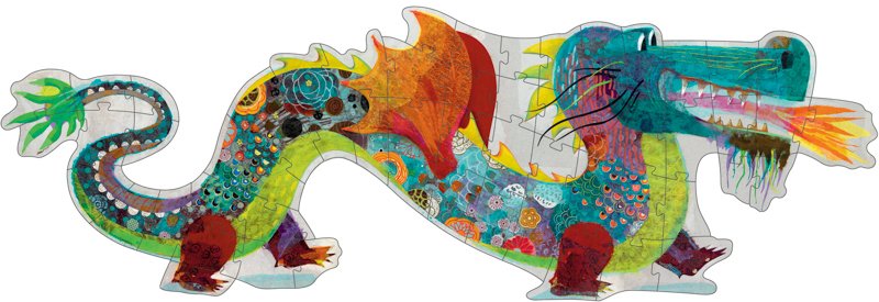 Djeco - Giant Puzzel - Leon the dragon - 58 stuks