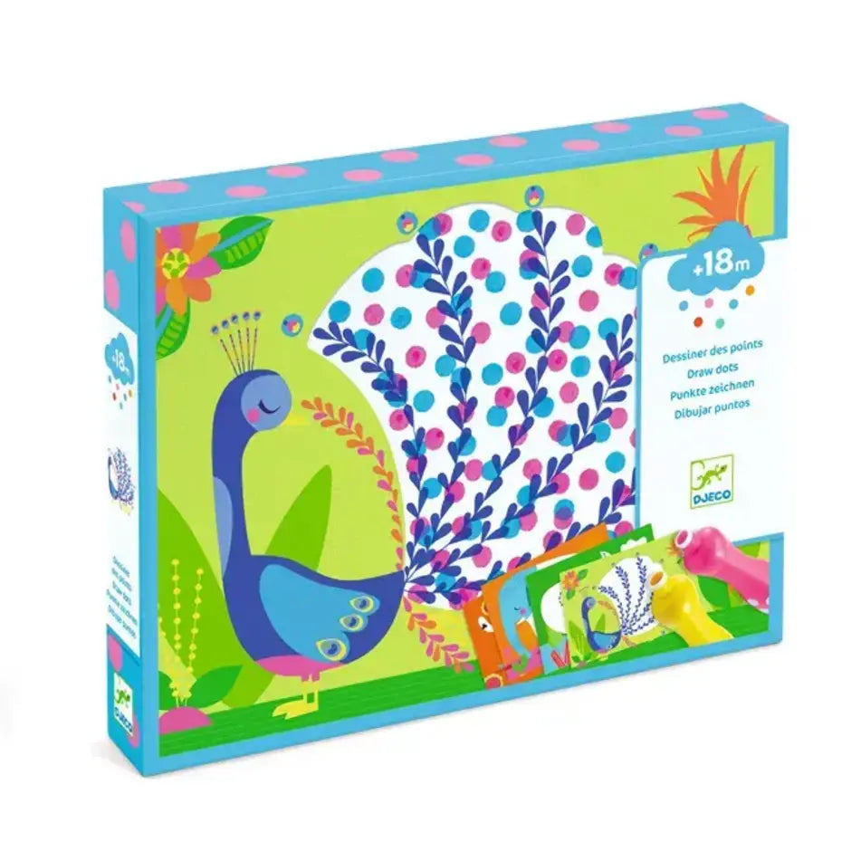 Djeco - kleuren met stipjes - dieren