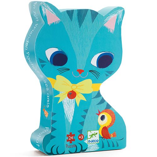 Djeco - Silhoutte puzzel - Pachat en zijn vrienden - 24 Stukjes